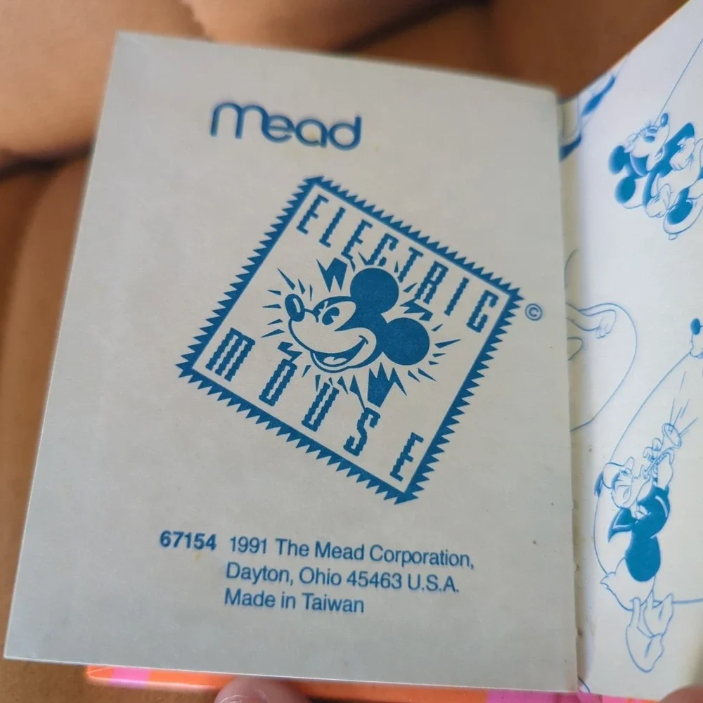 Vintage Disney Address Book‎ 1991 Mead Never Used Taiwan Goofy Donald Duck